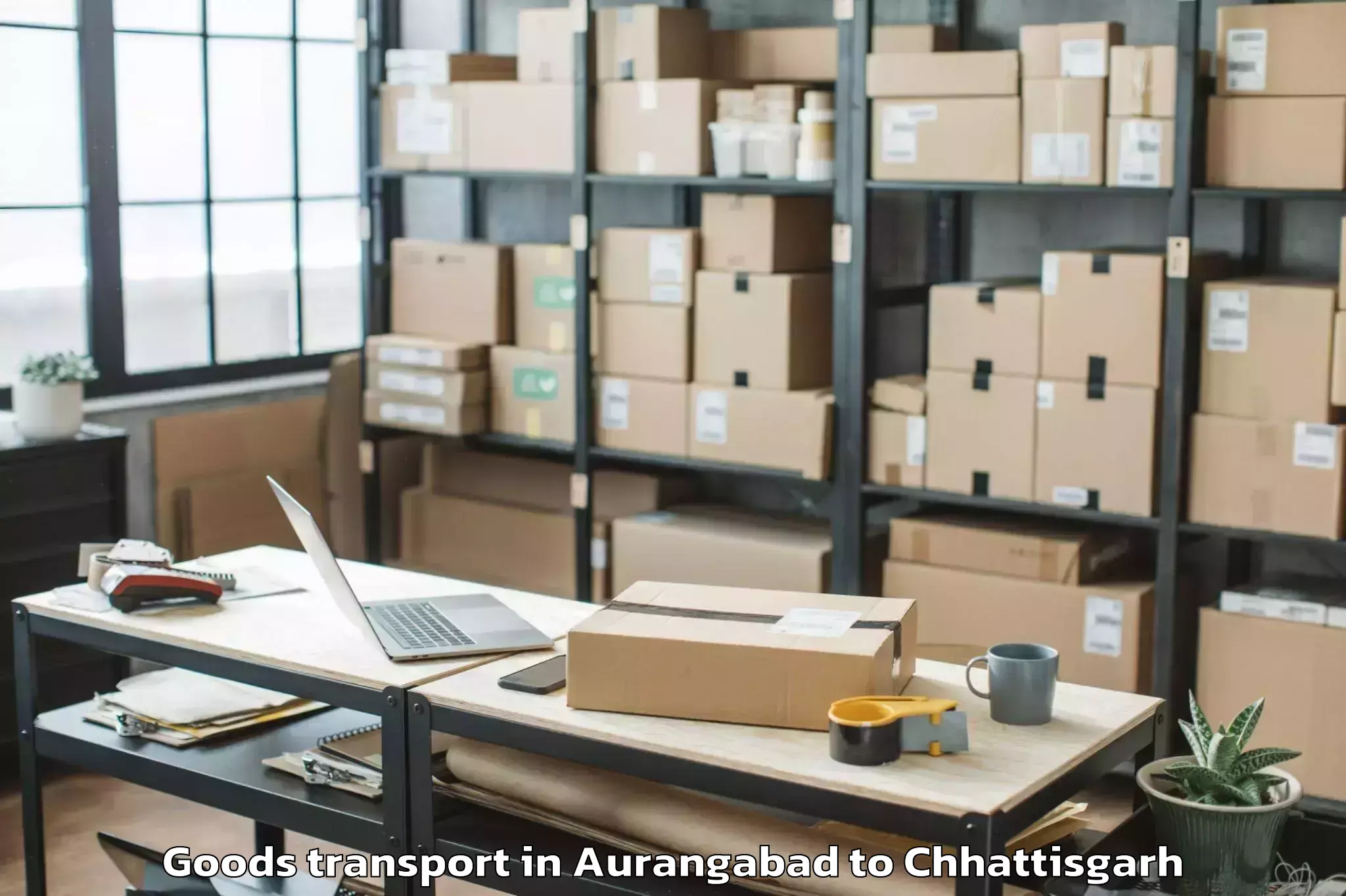 Trusted Aurangabad to Bhopalpatnam Goods Transport